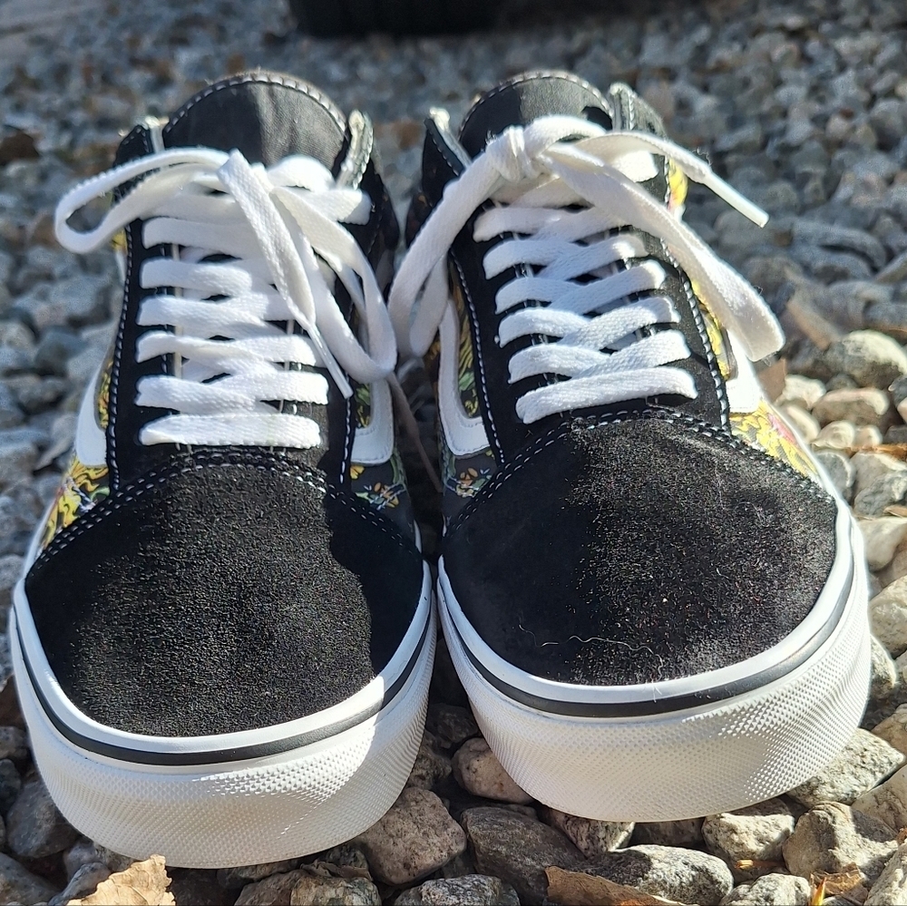 Vans Old Skool Beauty Skull/Fruit Skull Low Top Sneakers - Black/Multicolor 12 - Picture 7 of 15